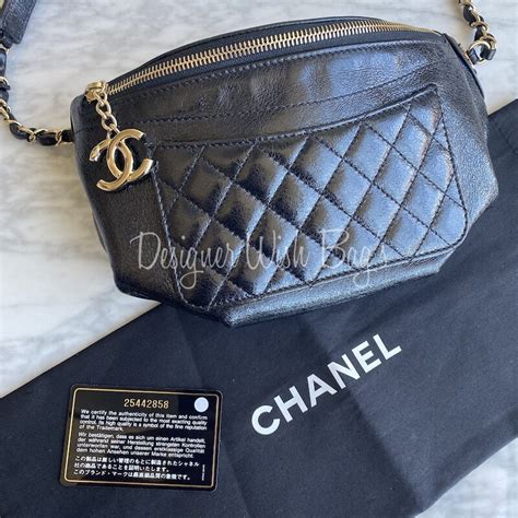 chanel white waist bag|Chanel waist bag with pouch.